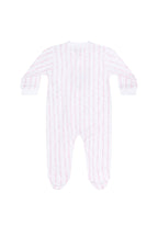 Girl Pink Twirls Pima Cotton Zipper Footie