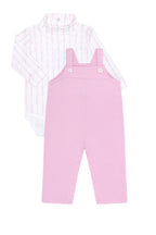 Pink Twirl Overall Pima Cotton Set