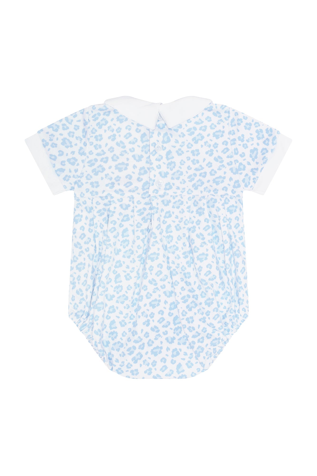 Baby Boy Blue Cheetah Print Pima Cotton Bubble