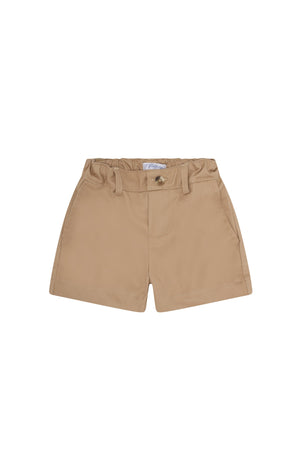Khaki Twill Pima Cotton Shorts