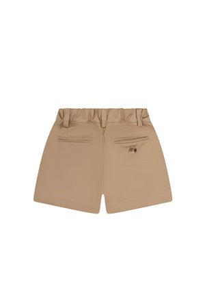 Khaki Twill Pima Cotton Shorts