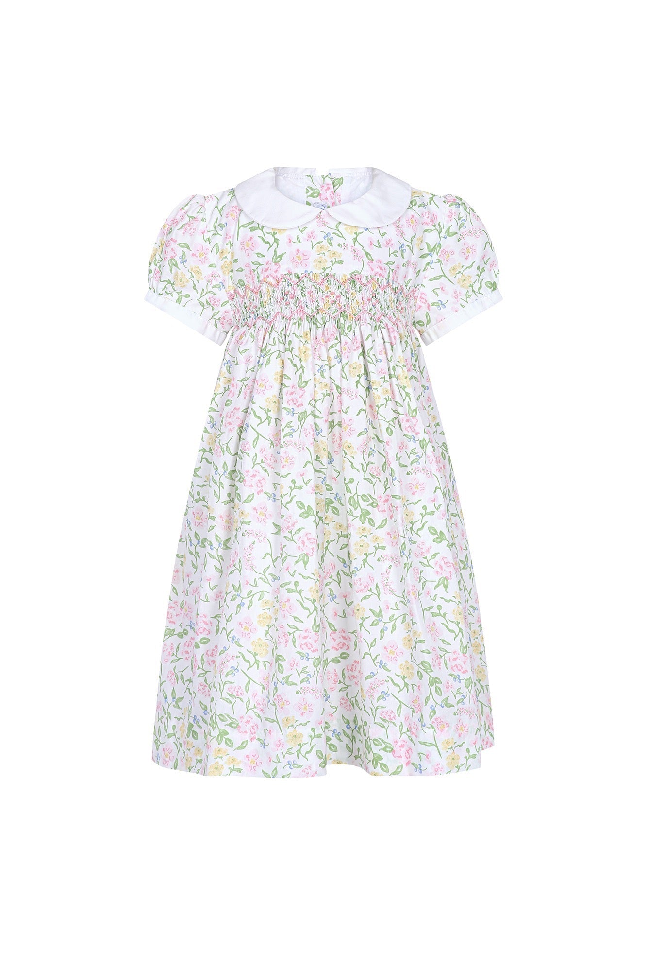 Berry Wildflowers Woven Smocked Dress