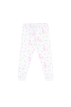 Girls Pink Bunny Print Pima Cotton Pajama Set