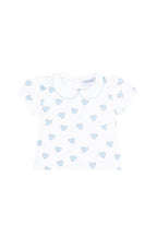 Girl Blue Heart Print Baby Diaper Cover Set