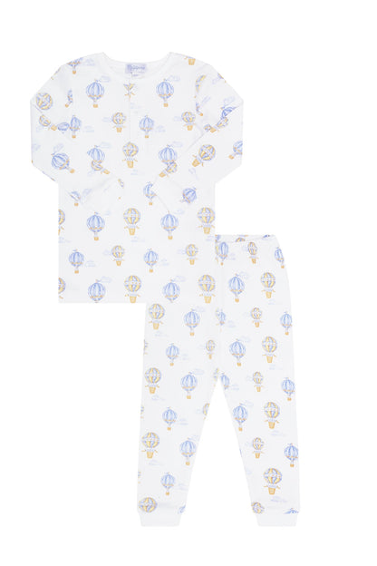 Blue Balloons Print Pima Cotton Pajama