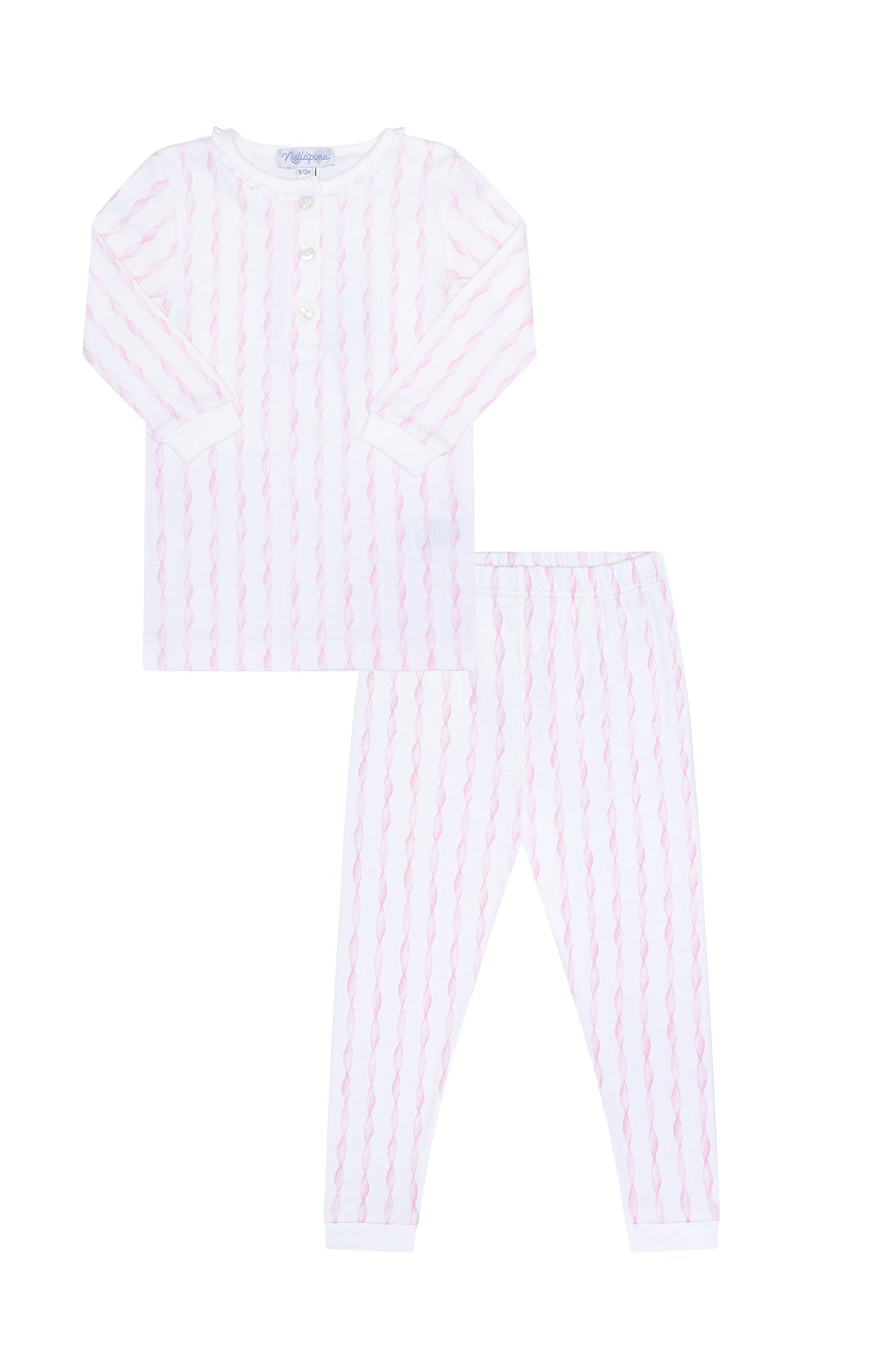 Pink Twirls Pima Cotton Pajamas