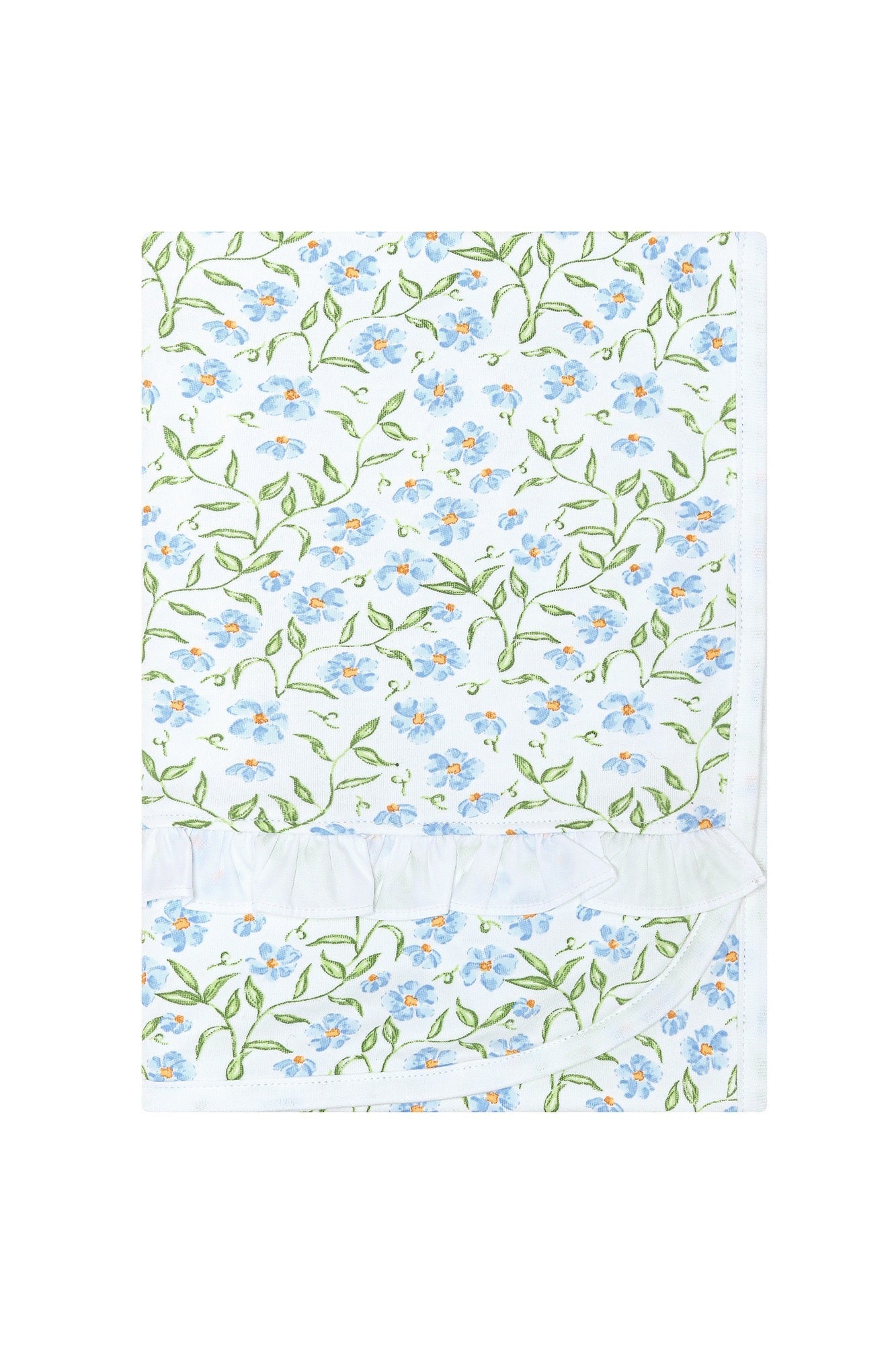 Blue Vines Print Blanket