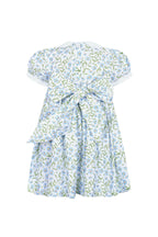 Blue Vines Woven Smocked Dress