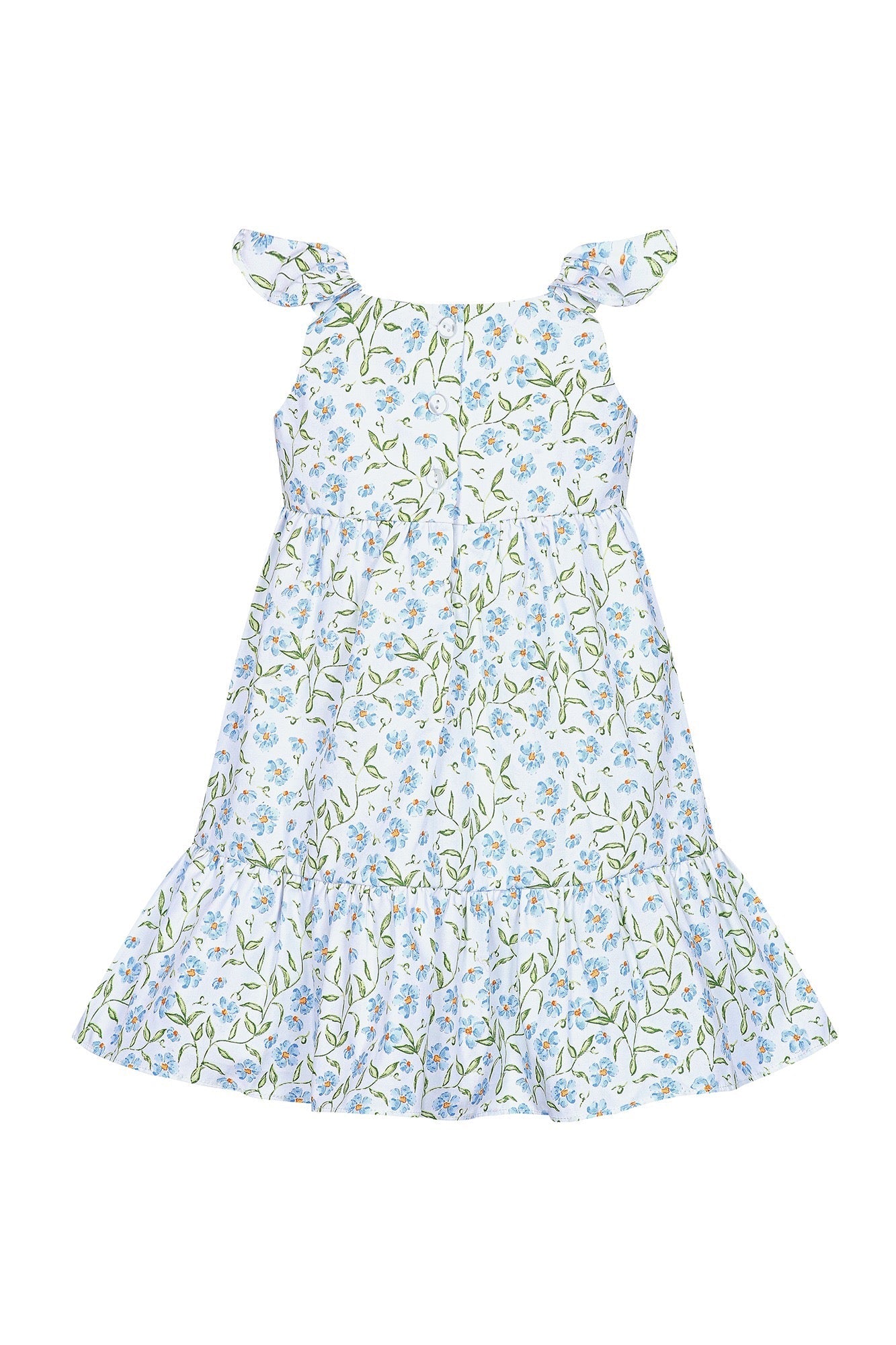 Blue Vines Pima Cotton Woven Summer Dress