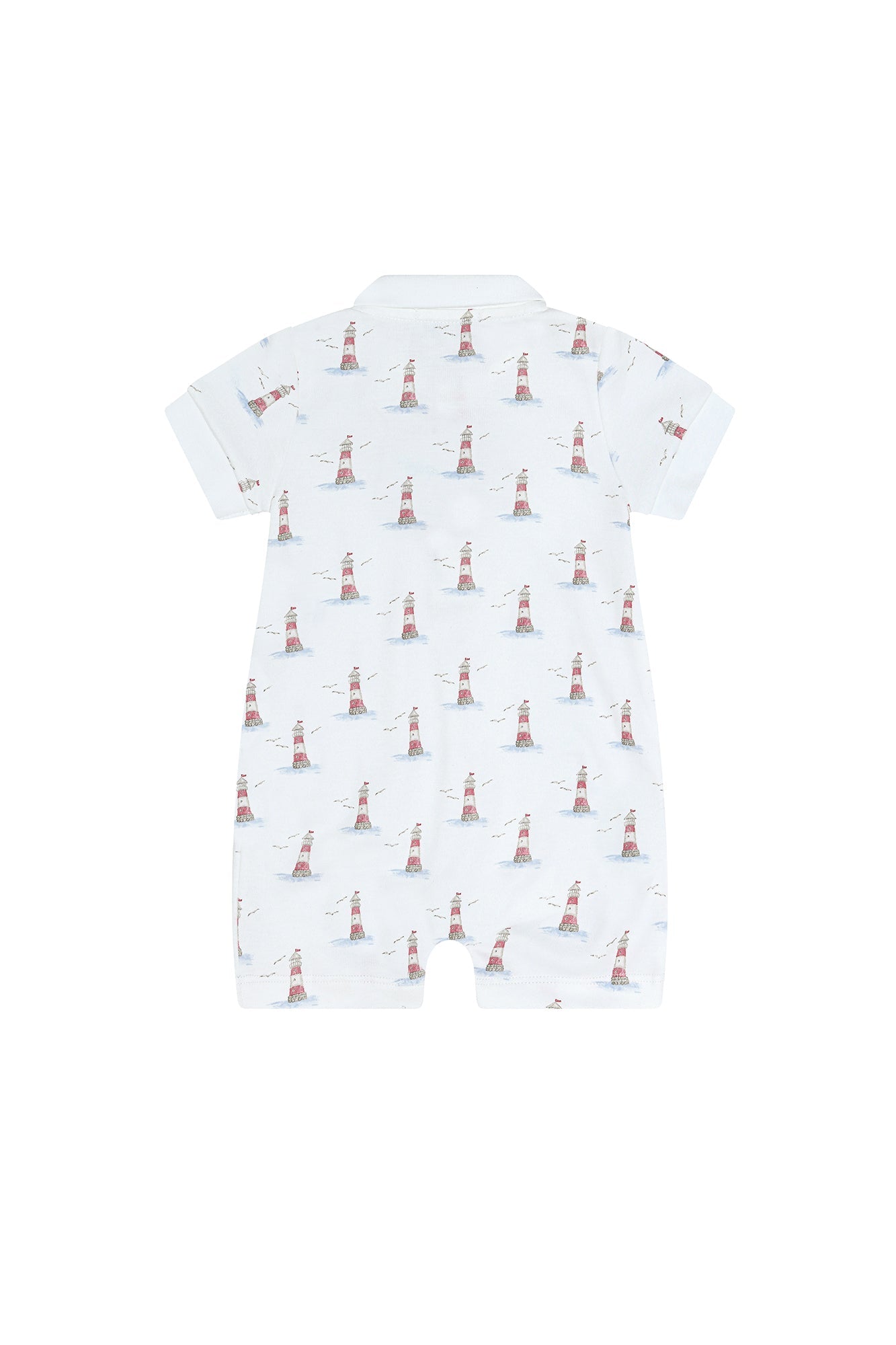 Baby Boy Lighthouse Print Romper Short Sleeve