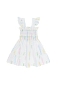 Spirals Print Gathered Dress
