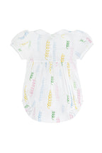 Baby Girl Spirals Print Pima Cotton Smocked Bubble