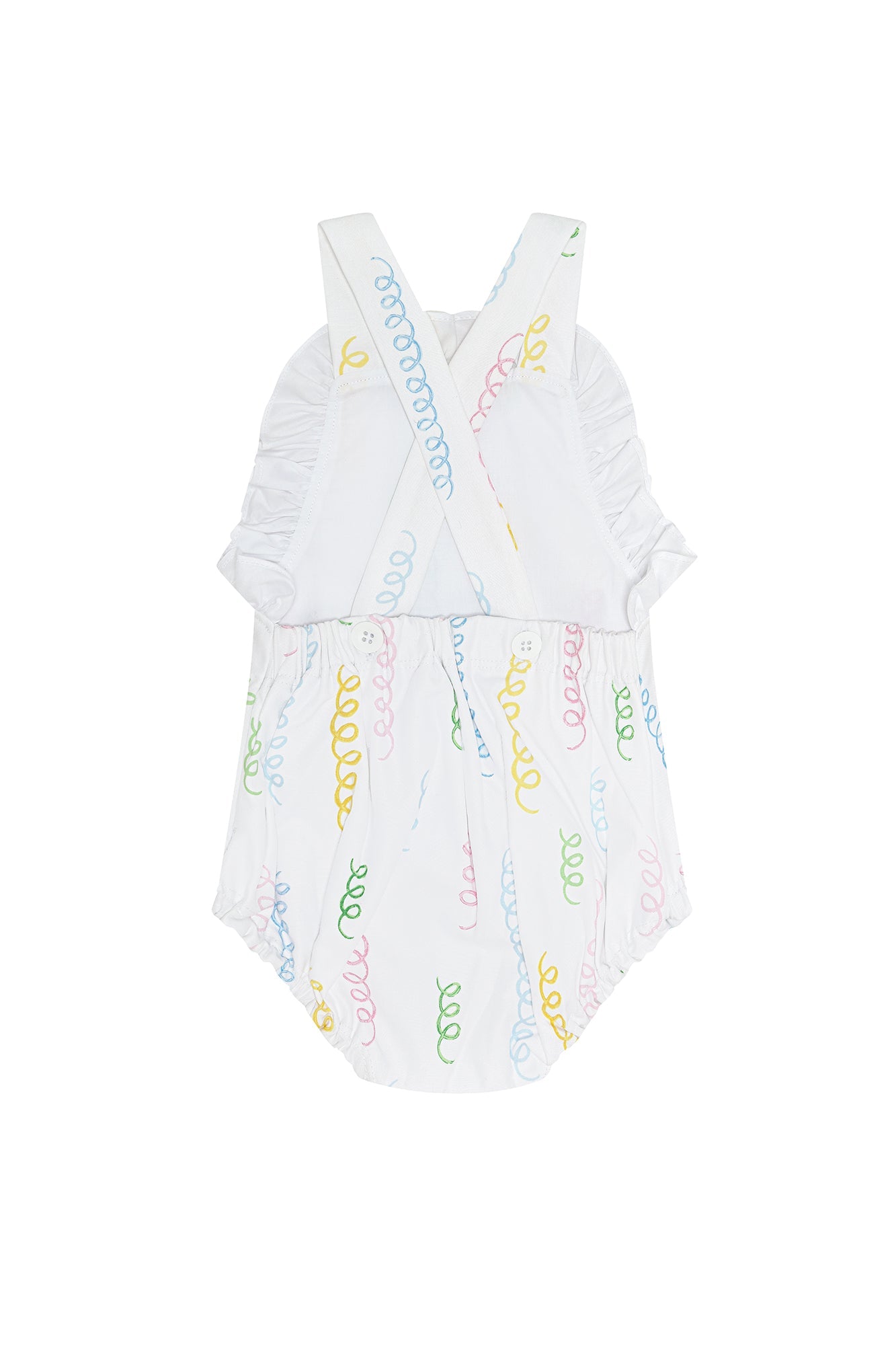 Baby Girl Spirals Pima Cotton Woven Summer Bubble