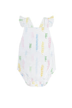 Baby Girl Spirals Print Pima Cotton Ruffle Bubble