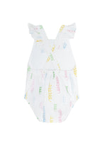 Baby Girl Spirals Print Pima Cotton Ruffle Bubble