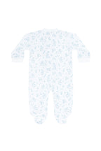Baby Boy Blue Bunny Toile Pima Cotton Zipper Footie