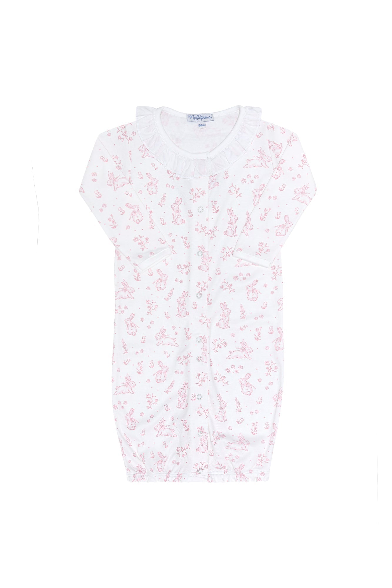 Pink Bunny Toile Pima Cotton Converter Gown