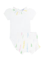 Baby Girl Spirals Print Pima Cotton Onesie Set