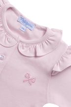 Charming Bows Embroidery Long Sleeve Romper