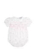Charming Bows Print Smocked Bubble
