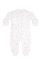 Charming Bows Print Zipper Footie