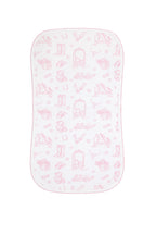 Pink Lone Star Toile Burp Cloth
