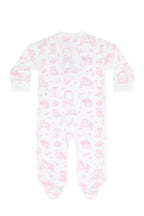 Pink Lone Star Toile Zipper Footie