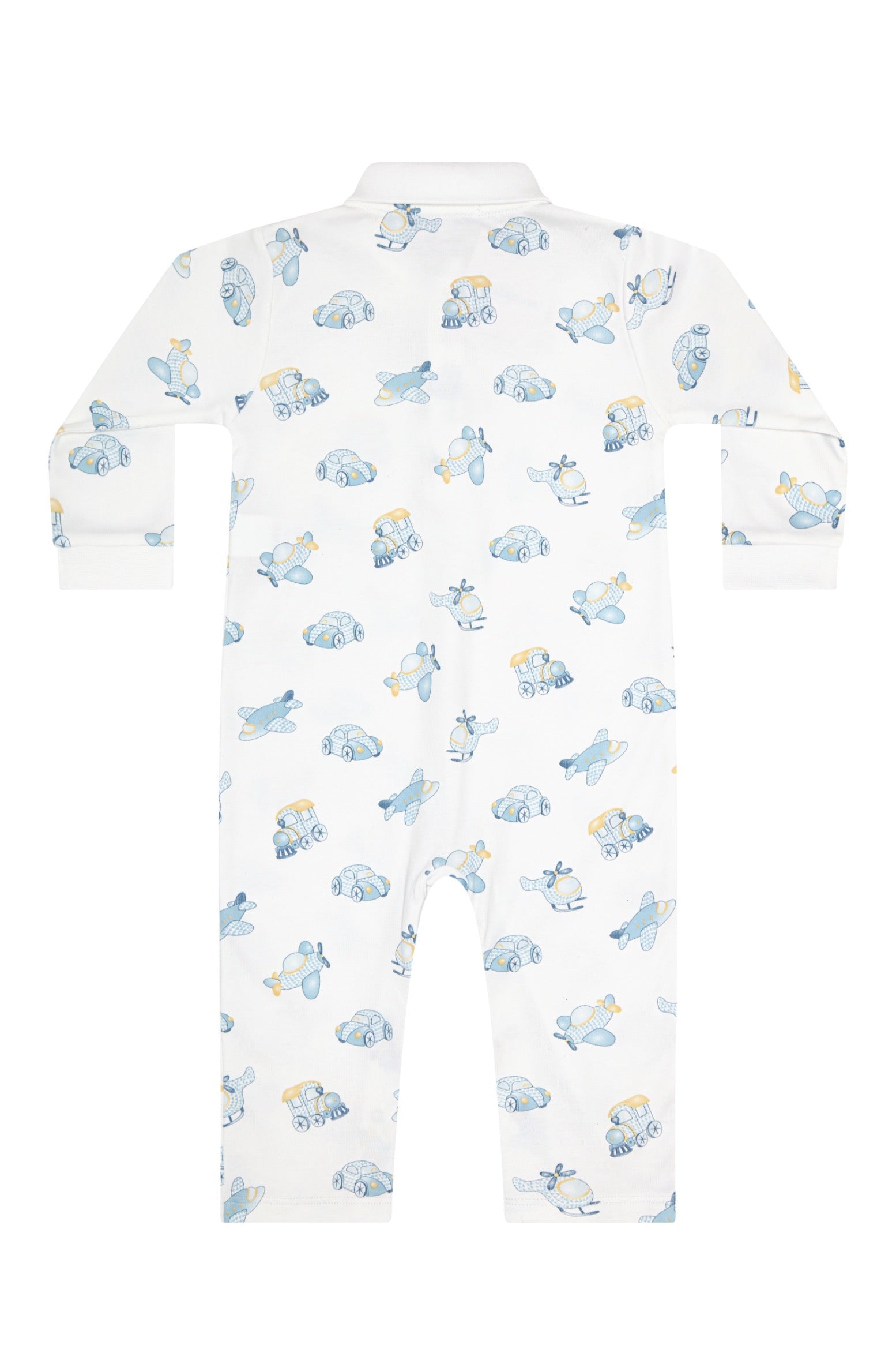 Mini Voyages Long Sleeve Pima Cotton Romper