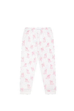 Pink Puppy Love Print Pajamas