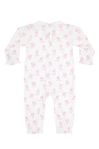 Pink Puppy Love Print Romper long sleeve