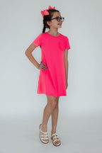 Neon Pink T-Shirt Dress