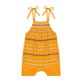 Marley Shoulder Tie Baby Romper Marigold Embroidery
