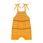 Marley Shoulder Tie Baby Romper Marigold Embroidery