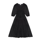 Odette Women's Maxi Dress Black Eyelet
