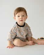 Electric Drippy Smiley Shorts Set