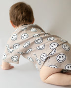 Electric Drippy Smiley Shorts Set