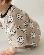 Electric Drippy Smiley Shorts Set