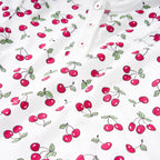 Cherries Onesie +Hat Baby Footie Pajama Set