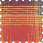 Girls' Long Sleeve Plaid Flannel Dress | Orange Check