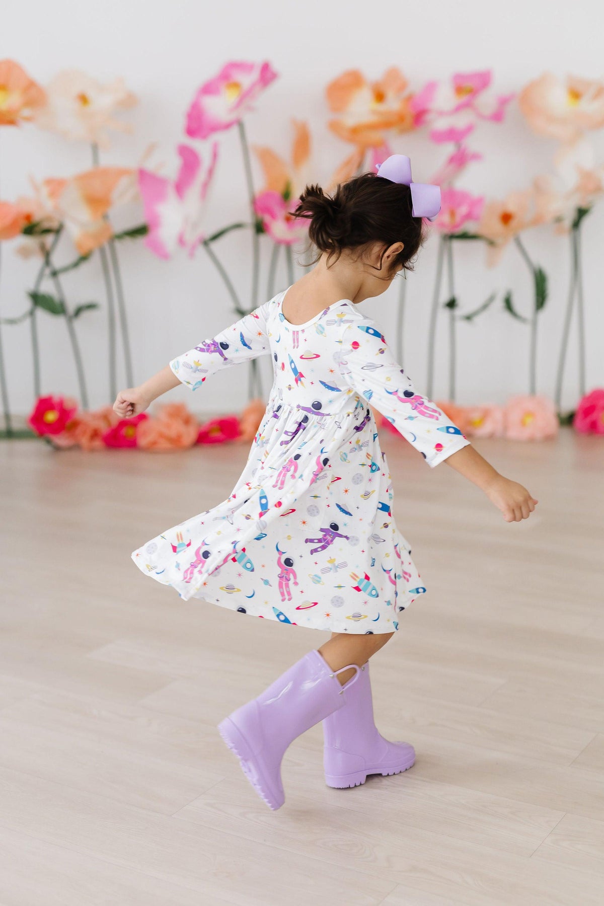 SALE Out of this World 3/4 Sleeve Pocket Twirl Dress