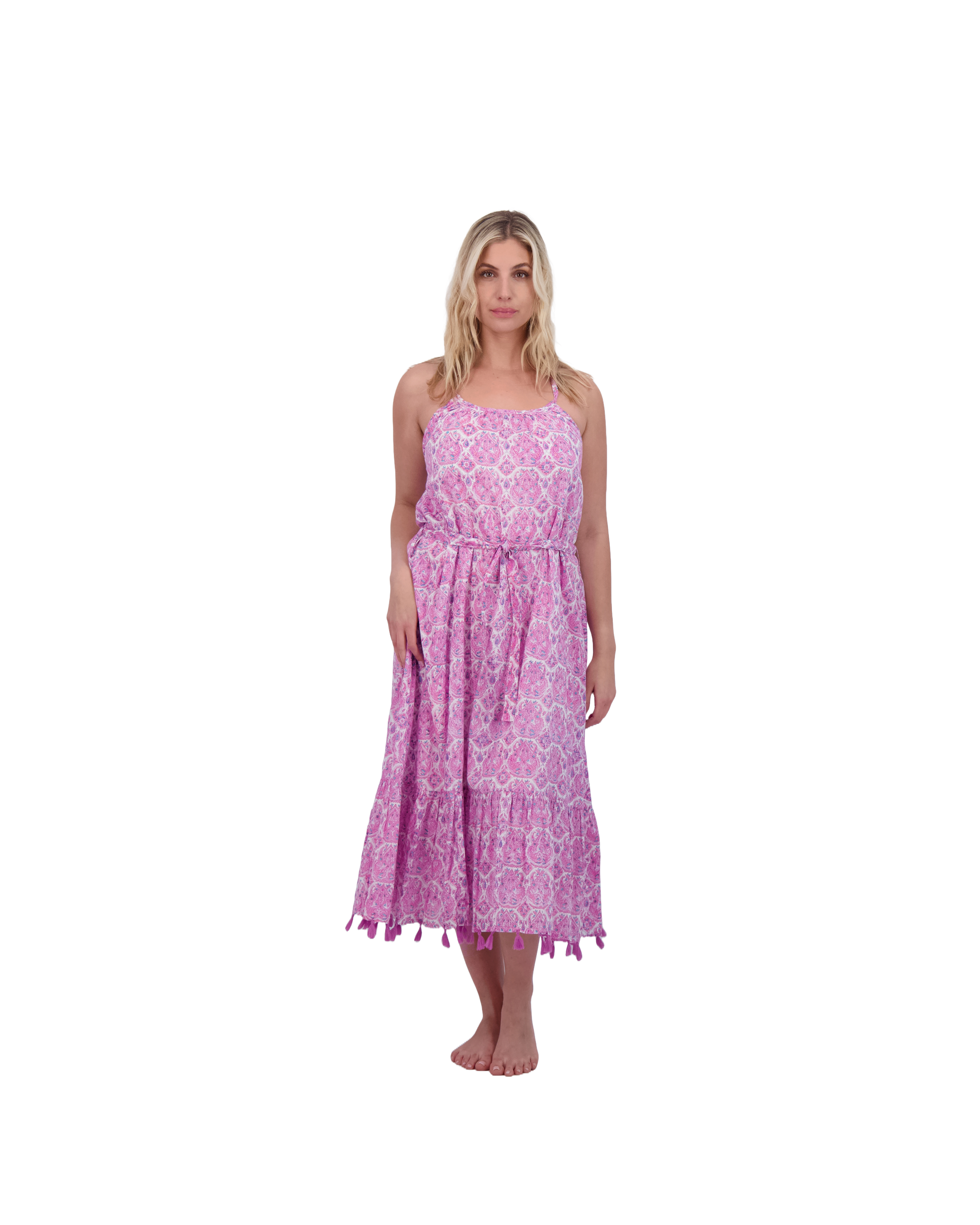 Chantal Women's Sundress Pink Paisley