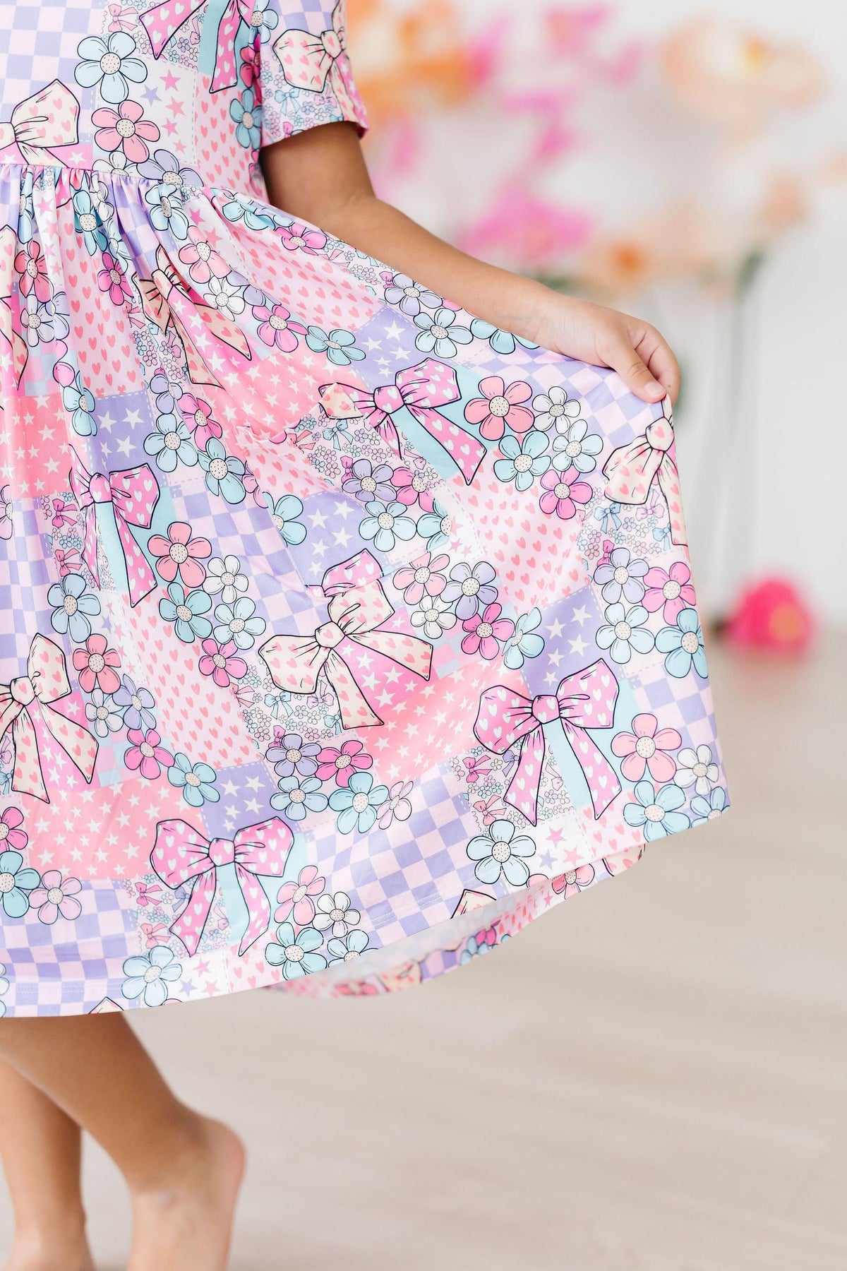 Patchwork Princess Patchwork Princess S/S Pocket Twirl Dress – Blissfully Lavender Boutique