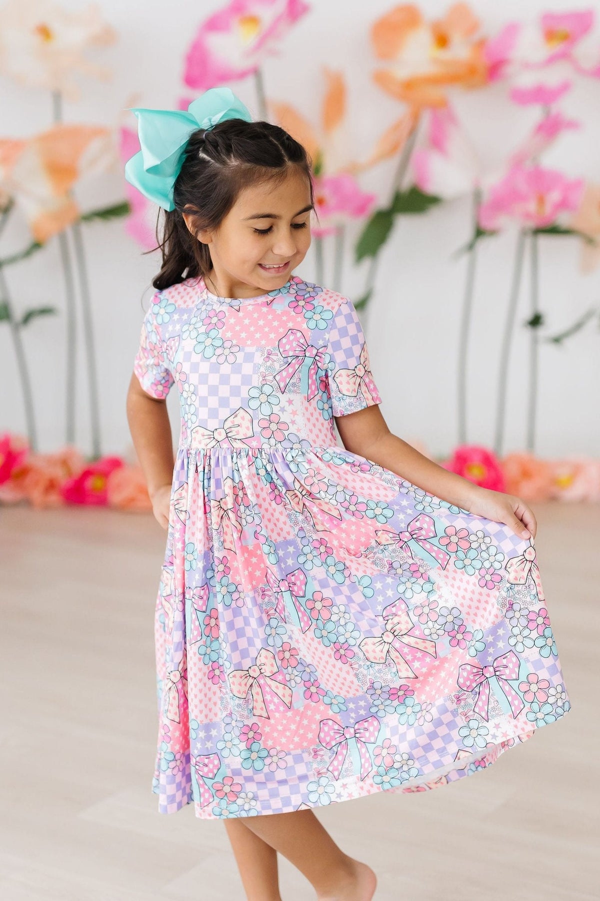 SALE Patchwork Princess S/S Pocket Twirl Dress