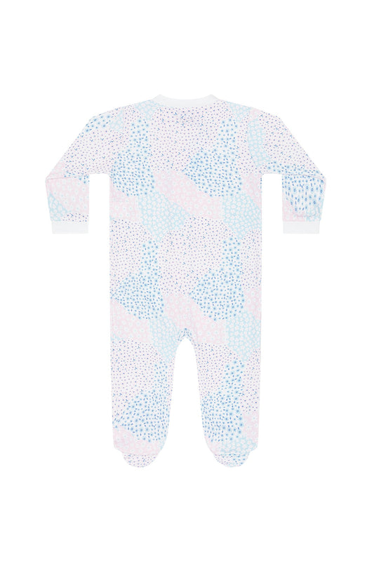 Patchwork Zipper Footie