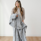 Patterned Faux Fur Throw Blanket