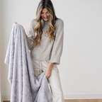 Patterned Faux Fur Throw Blanket
