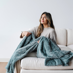 Patterned Faux Fur Throw Blanket