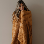 Patterned Faux Fur Throw Blanket