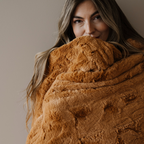 Patterned Faux Fur Throw Blanket