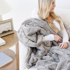 Patterned Faux Fur Throw Blanket